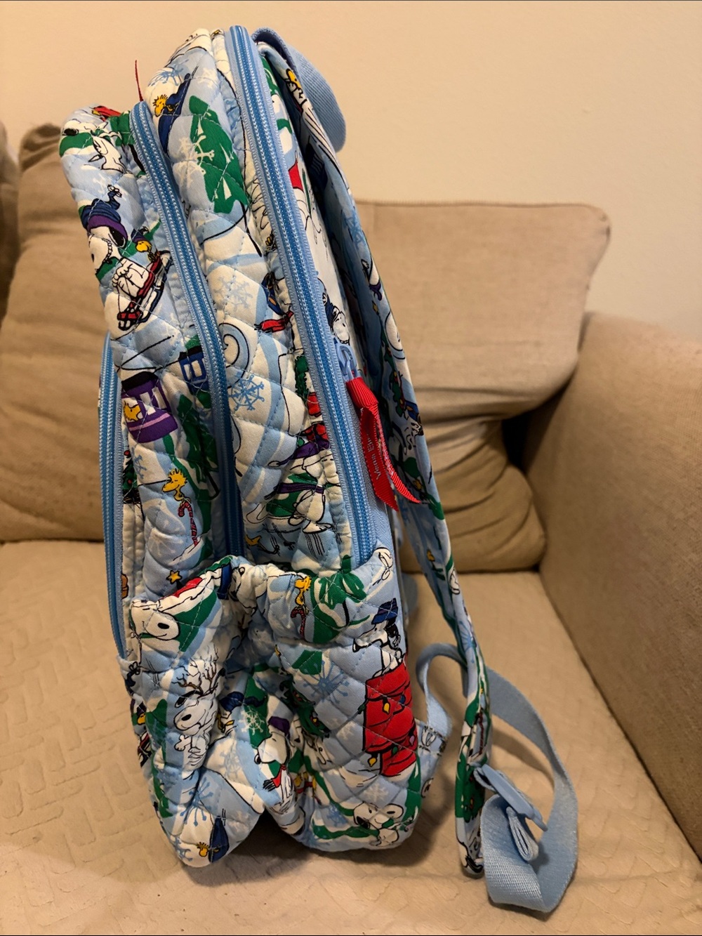 Vera Bradley x Peanuts Christmas Backpack New! - Picture 5 of 15